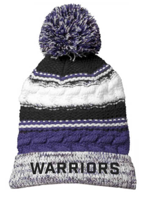 Load image into Gallery viewer, Warriors Lacrosse Pom Pom Team Beanie