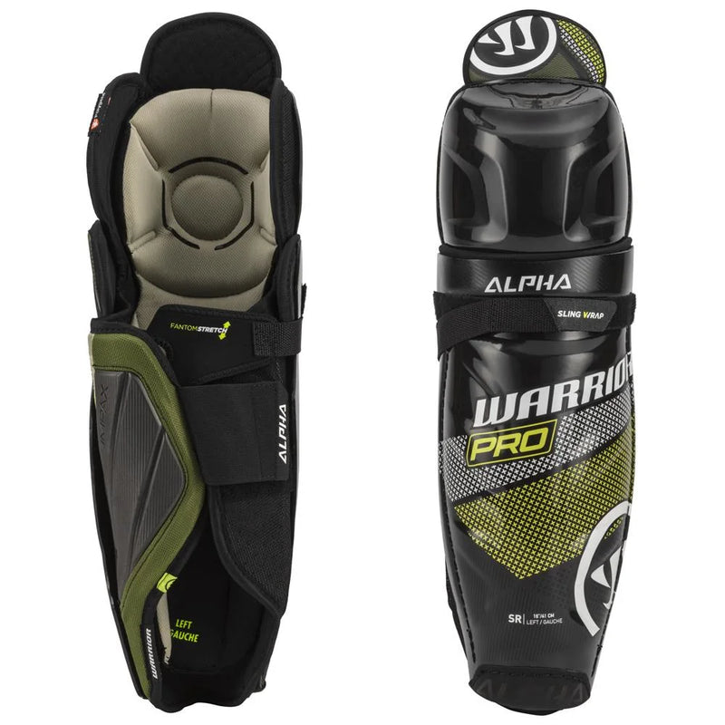 Load image into Gallery viewer, Warrior Alpha Pro Junior Hockey Shin Guards