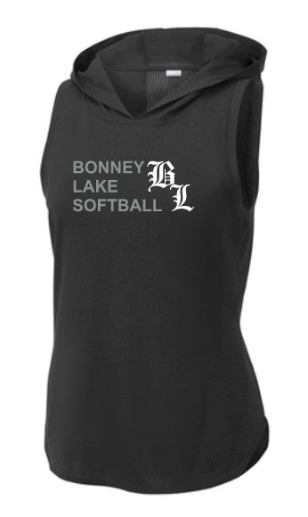 Load image into Gallery viewer, Bonney Lake Softball Ladies Hooded Tank Top
