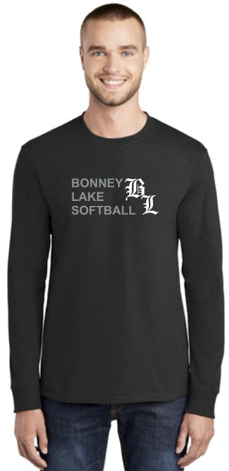 Load image into Gallery viewer, Bonney Lake Softball Adult Long Sleeve Cotton Blend Tshirt