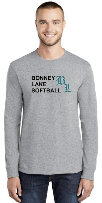 Load image into Gallery viewer, Bonney Lake Softball Adult Long Sleeve Cotton Blend Tshirt