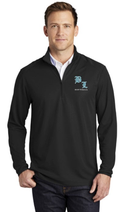 Load image into Gallery viewer, Bonney Lake Softball Mens Mesh Pinpoint 1/2 Zip