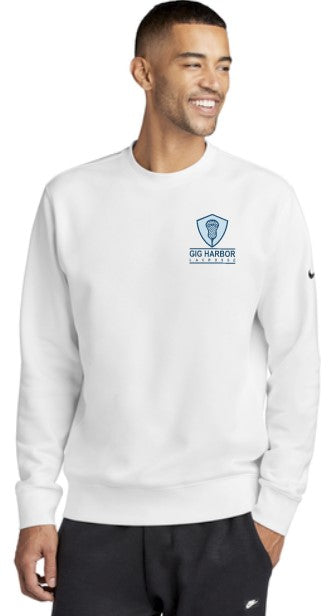 Load image into Gallery viewer, GH Lacrosse Nike Club Fleece Crewneck (Small Shield Logo)