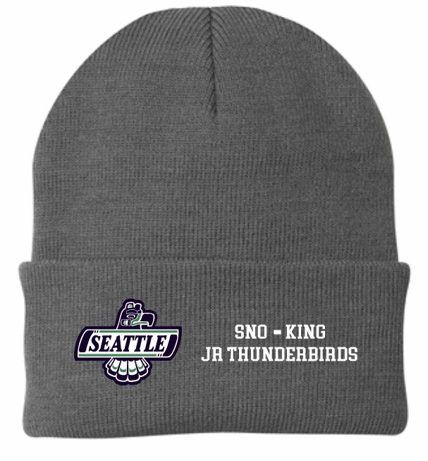 Load image into Gallery viewer, Sno-King Jr Thunderbirds Solid Knit Beanie