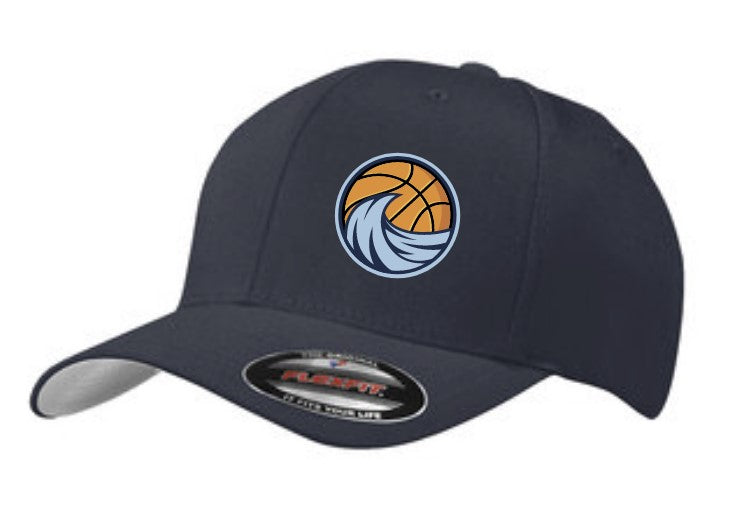 Load image into Gallery viewer, Harbor Hoops Navy FlexFit Cap
