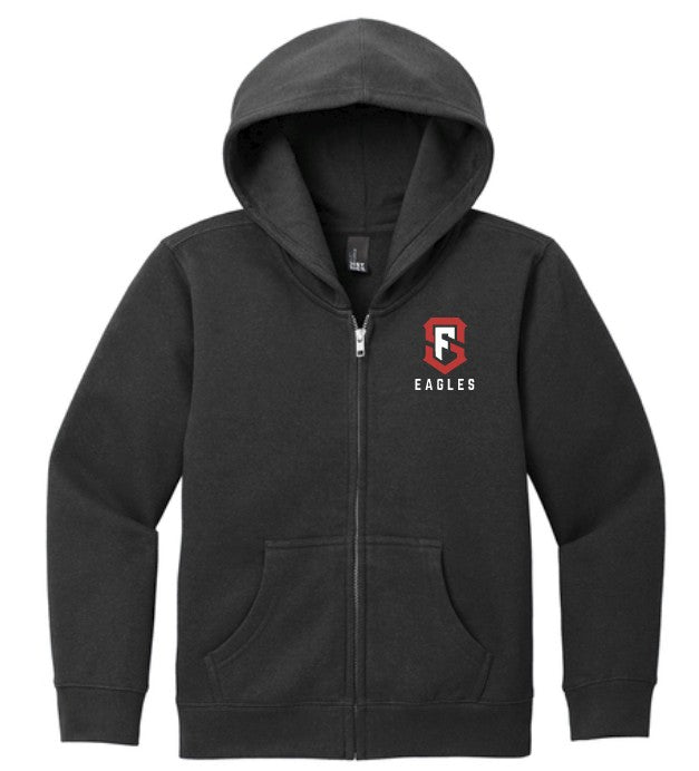 Load image into Gallery viewer, SF Eagles Youth Cotton/Poly Fleece Full Zip Hoodie