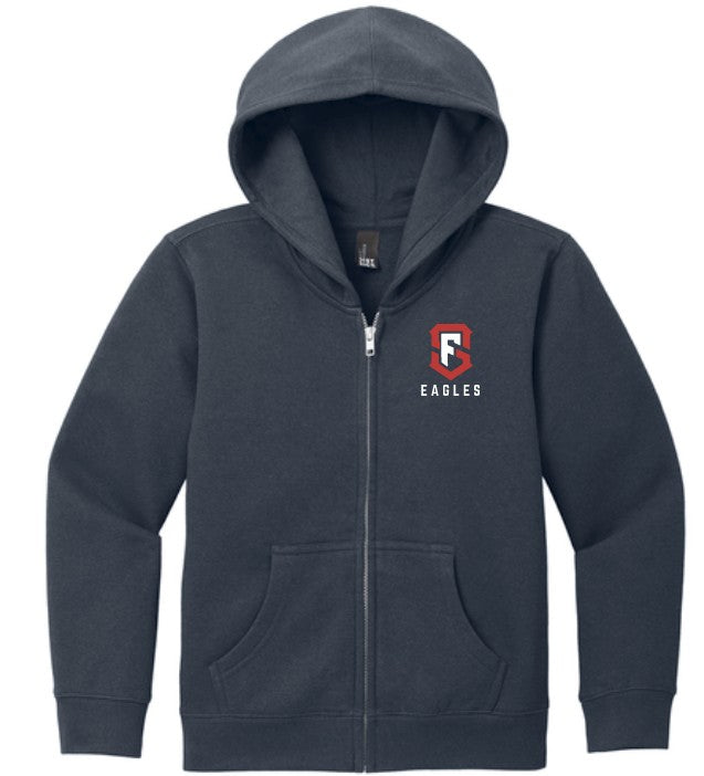 Load image into Gallery viewer, SF Eagles Youth Cotton/Poly Fleece Full Zip Hoodie