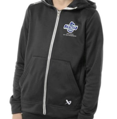 Load image into Gallery viewer, Sno-King Jr Thunderbirds Bauer Fleece Zip Up Hoodie