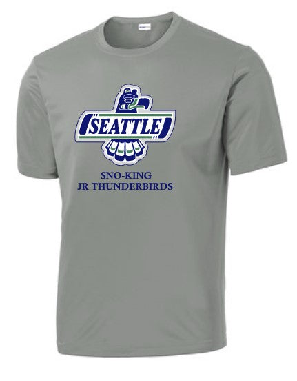 Load image into Gallery viewer, Sno-King Jr Tbirds Performance Short Sleeve Tee (Large Logo)