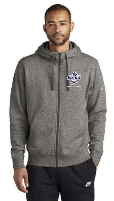 Load image into Gallery viewer, Sno-King Jr Thunderbirds Adult Nike Club Fleece Full Zip Sweatshirt