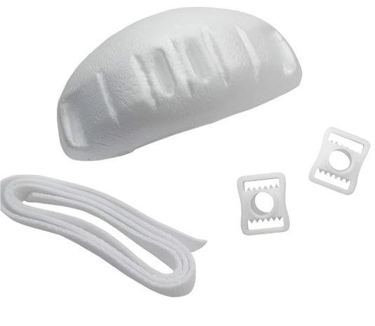 A&R White New Goalie Chin Cup Hockey Helmet Acc.