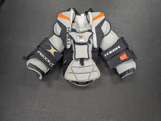 Used Itech Prodigy Junior Medium Hockey Goalie Chest Protector and