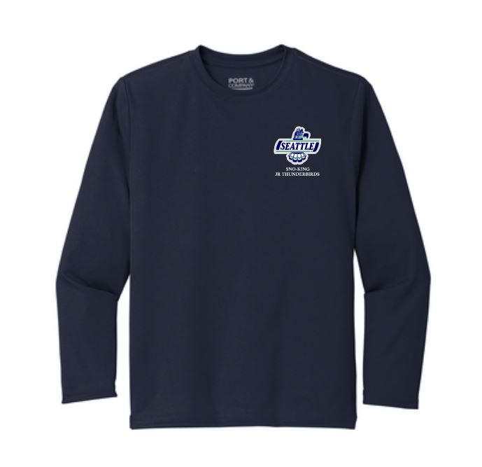 Load image into Gallery viewer, Sno-King Jr Tbirds Long Sleeve (Small Logo) Performance Tee