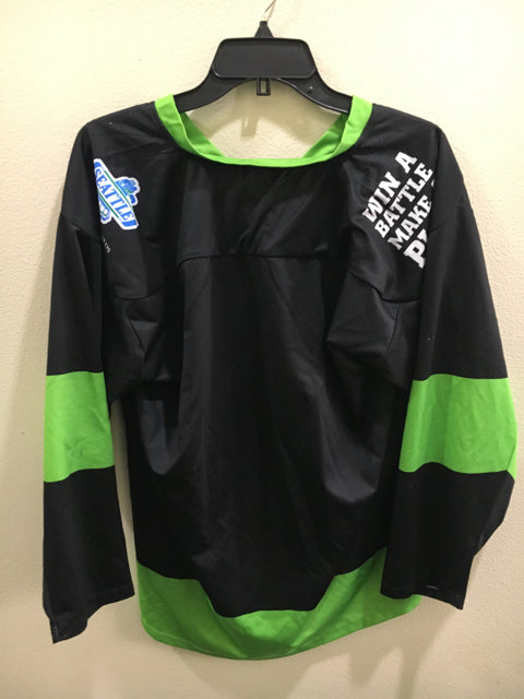 Used Sno-King Offensive Skills Camp Black/Green Youth XL Hockey Player Jersey