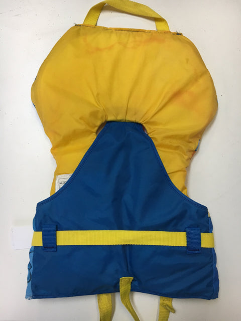 Used Stearns Blue/Yellow Child Size 30-50 lbs Life Vest