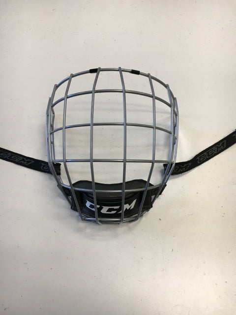 Used CCM FM06 Silver Sr Size Specific Large Cage/Visor