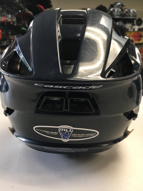 Used Cascade S Youth Small Navy/Yellow Lacrosse Helmet