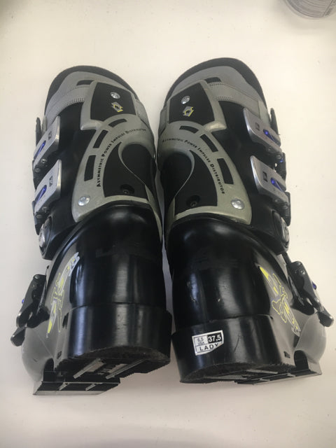 Load image into Gallery viewer, Lange GX8 Used Black/Silver Womens Size Specific 5 282mm Ski Boots