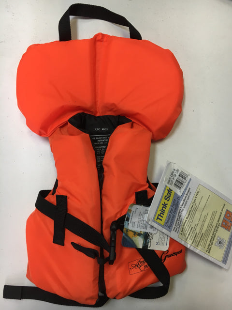 Used W/ Tags America's Cup Orange Infant Life Vest