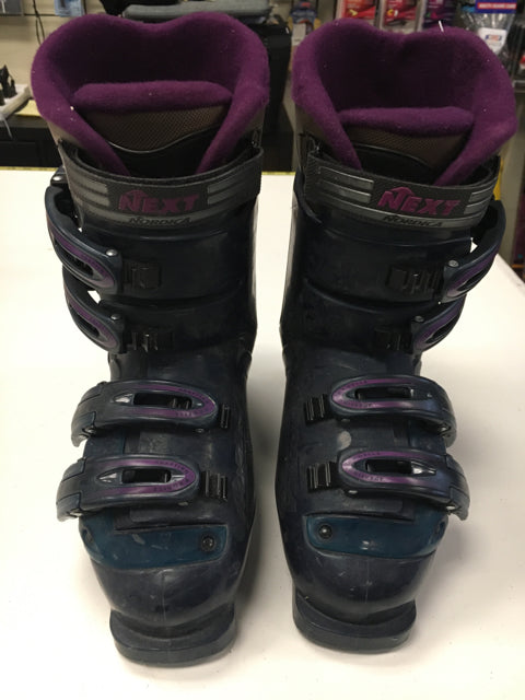 Nordica Next 67 Ski Boots Blk Silver Blue Flex 40 Size 22.5 23.5 275mm Mens Wmn Nordica Next 67 Navy/Purple/Silver Size 23.5 Used Downhill  main image 2
