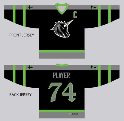 Load image into Gallery viewer, Horned Broncos Sublimation Hockey Jersey