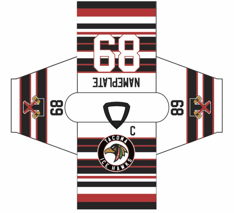 Load image into Gallery viewer, Tacoma Ice Hawks Alternate White Hockey Jersey