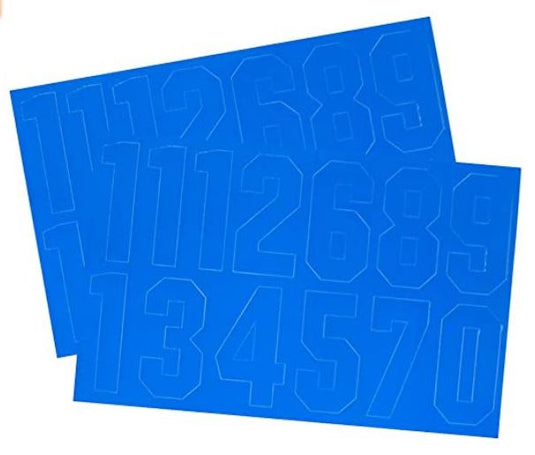 A&R Blue New Number Decals Hockey Helmet Acc.