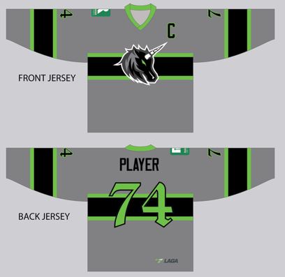 Load image into Gallery viewer, Horned Broncos Sublimation Hockey Jersey