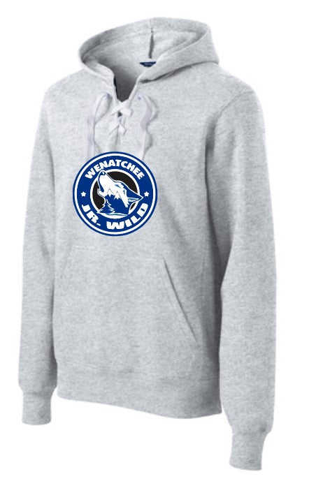 Wenatchee Jr Wild Adult Hockey Lace Hoodie