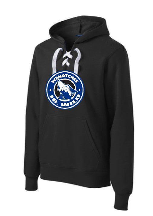 Wenatchee Jr Wild Adult Hockey Lace Hoodie