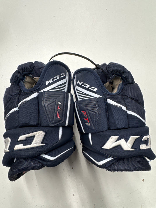 Used CCM Jetspeed FT1 12" Navy Hockey Gloves