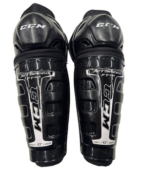 Used CCM Jetspeed FT 455 Shin Guards, Size 10