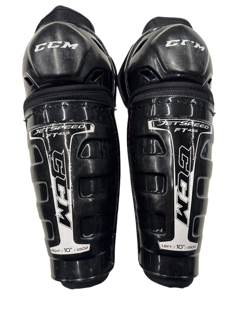 Load image into Gallery viewer, Used CCM Jetspeed FT 455 Shin Guards, Size 10&quot;

