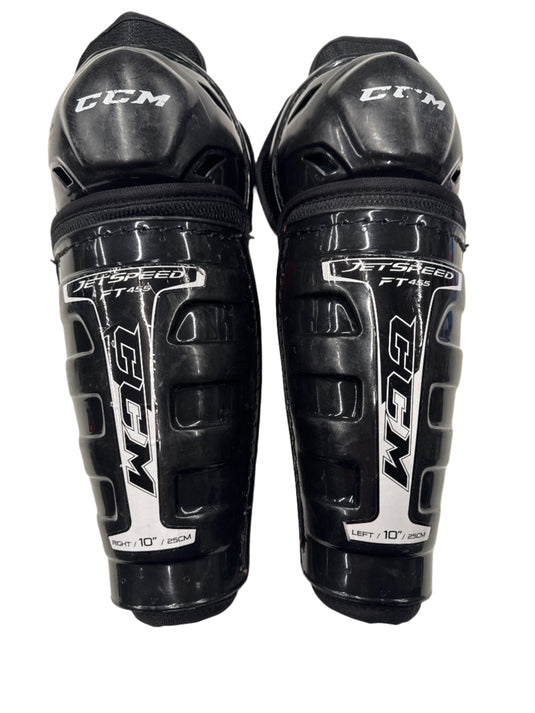 Used CCM Jetspeed FT 455 Shin Guards, Size 10
