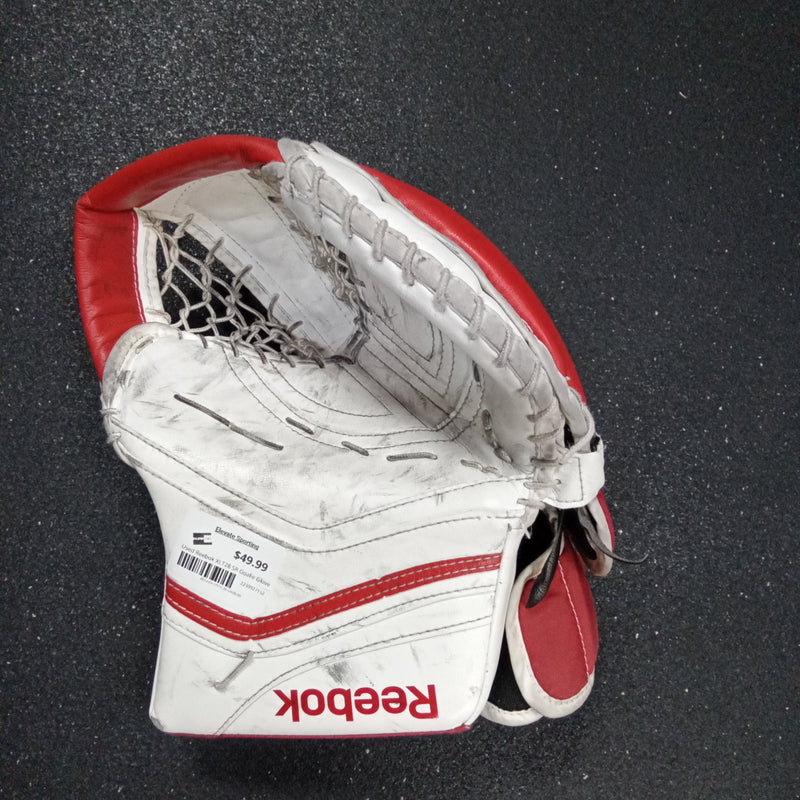 Load image into Gallery viewer, Used Reebok XLT28 SR Goalie Glove Red/White
