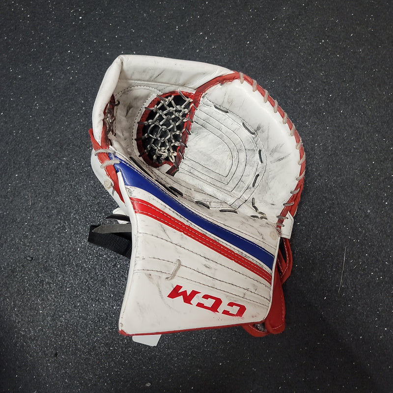 Load image into Gallery viewer, Used CCM Premier R1.9 White/Red/Blue Regular Goalie Glove
