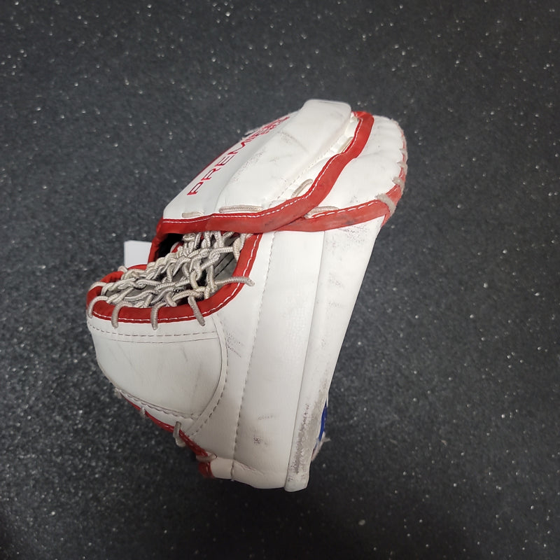 Load image into Gallery viewer, Used CCM Premier R1.9 White/Red/Blue Regular Goalie Glove
