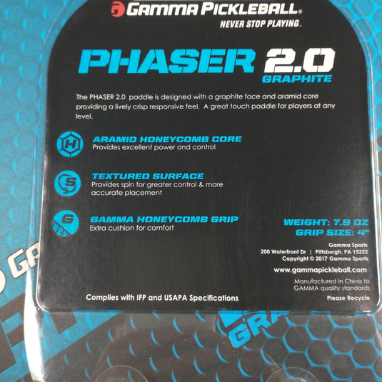 Gamma Phaser 2.0 Pickleball Paddle