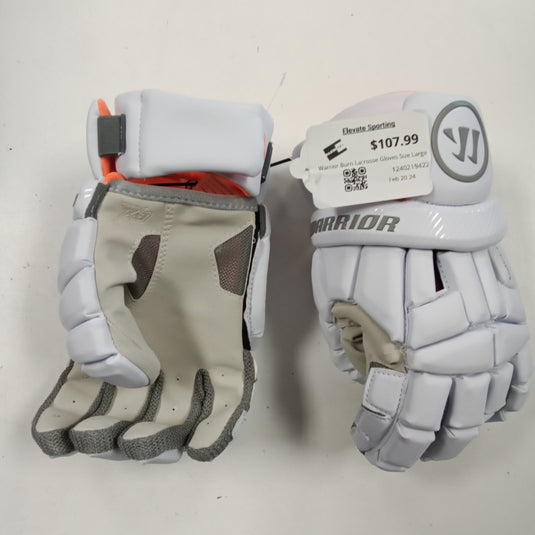 Warrior Burn Lacrosse Gloves Size Youth Large