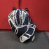 Slightly Used Bauer M5 Pro Sr. Goalie Glove Reg Nav/Wht