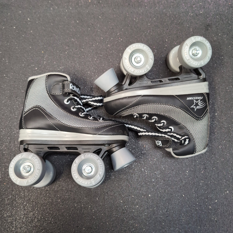 Load image into Gallery viewer, New Roller Derby Firestar Black 608ZB Jr. Skate Size 13 Derby Skates Complete
