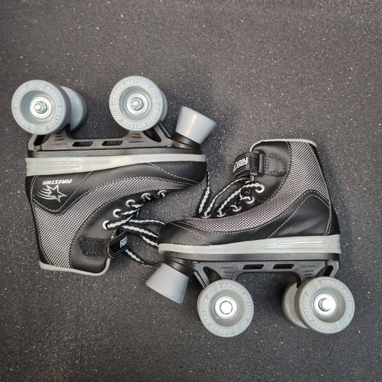 New Roller Derby Firestar Black 608ZB Jr. Skate Size 13 Derby Skates Complete