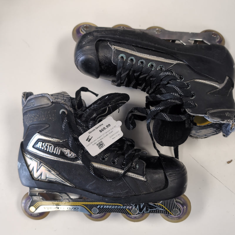 Load image into Gallery viewer, Used Mission Axiom G7 Senior Size 8D Roller Hockey Goalie Skate
