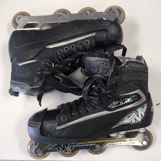 Used Mission Axiom G7 Senior Size 8D Roller Hockey Goalie Skate