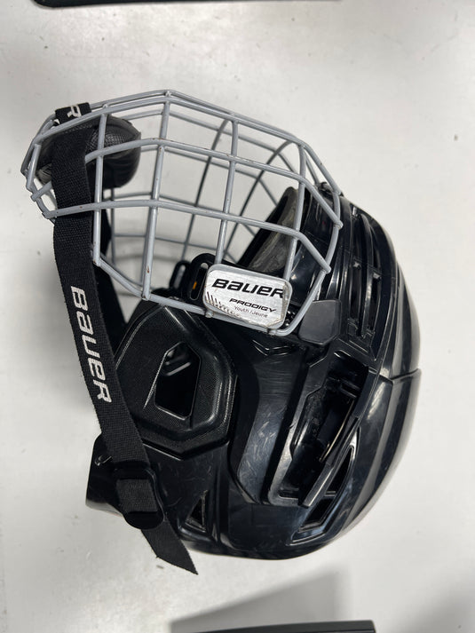 Used Bauer Prodigy Youth Size Hockey Helmet Combo