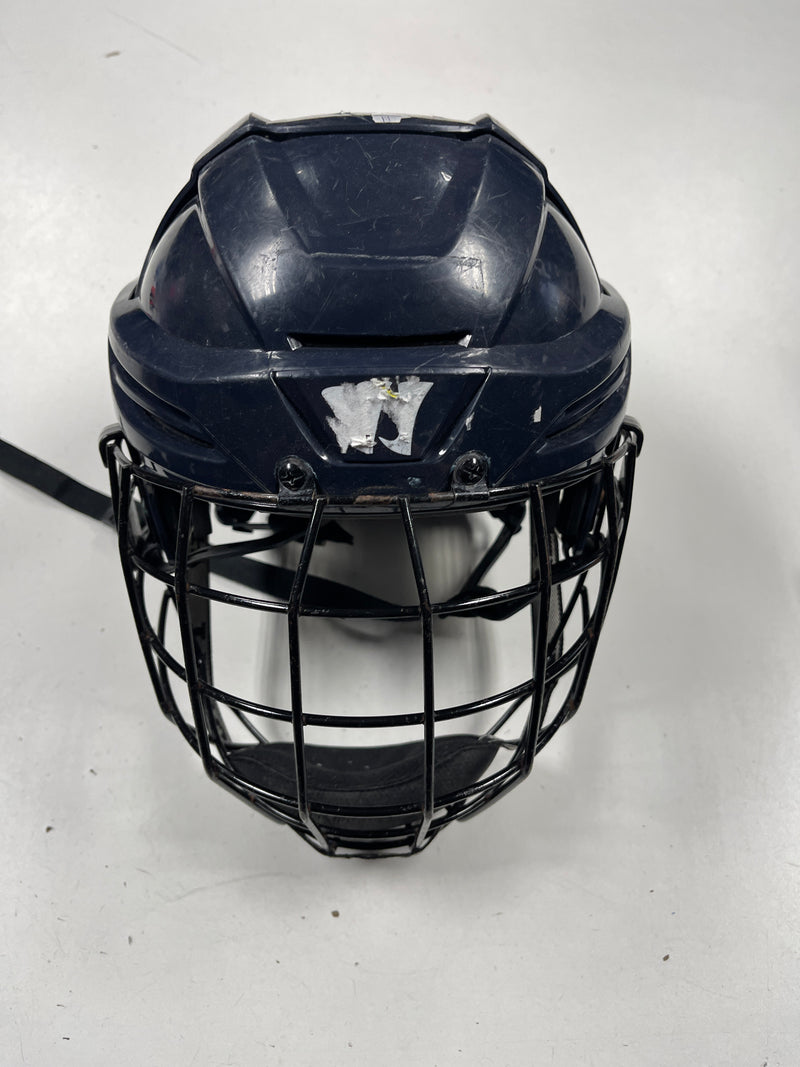 Load image into Gallery viewer, Used Navy Warrior Covert PX+ Small Hockey Helmet Combo
