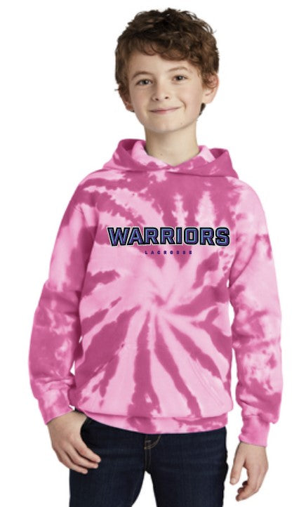 Load image into Gallery viewer, Warriors Lacrosse Youth Tie Dye Hoodie
