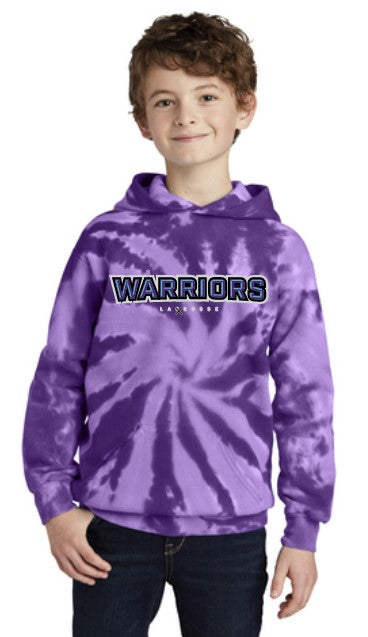 Load image into Gallery viewer, Warriors Lacrosse Youth Tie Dye Hoodie
