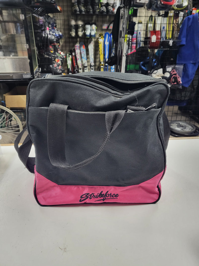 Load image into Gallery viewer, Used Strikeforce Bowling Bag Pink/Black 2 Pocket w/ Shoe Divider
