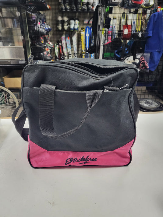 Used Strikeforce Bowling Bag Pink/Black 2 Pocket w/ Shoe Divider